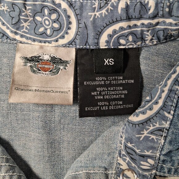 Harley Davidson denim long sleeve shirt - Picture 10 of 10
